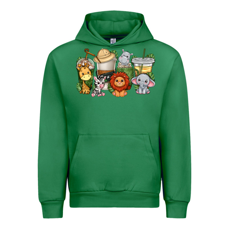 Cute Baby Safari Animals Coffee Cups Urban Hoodie by texasbilliewilder | Teevron
