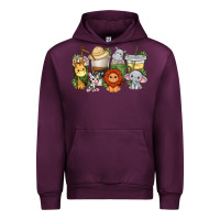 Mauve Wine cute baby safari animals coffee cups Urban Hoodie - texasbilliewilder