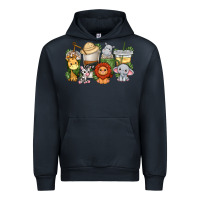 Navy cute baby safari animals coffee cups Urban Hoodie - texasbilliewilder