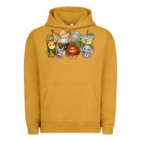 Pigment Peanut Butter cute baby safari animals coffee cups Urban Hoodie - texasbilliewilder