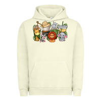Pigment Pistachio cute baby safari animals coffee cups Urban Hoodie - texasbilliewilder