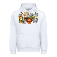 White cute baby safari animals coffee cups Urban Hoodie - texasbilliewilder