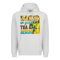 Dove Grey raised on sweet tea and jesus Premium Hoodie - texasbilliewilder