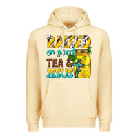 Pina Colada raised on sweet tea and jesus Premium Hoodie - texasbilliewilder