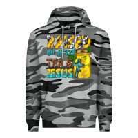 Slate Camo raised on sweet tea and jesus Premium Hoodie - texasbilliewilder