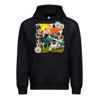 Black cowhide farm truck with farm animals Urban Hoodie - texasbilliewilder
