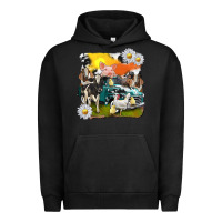 Pigment Black cowhide farm truck with farm animals Urban Hoodie - texasbilliewilder