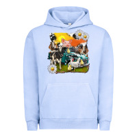 Pigment Grape Ice cowhide farm truck with farm animals Urban Hoodie - texasbilliewilder
