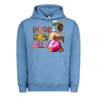 Pigment Pebble Blue disco cowgirl Urban Hoodie - texasbilliewilder