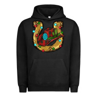Pigment Black Christmas Horseshoe Urban Hoodie - RanaPortraitStore