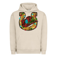 Pigment French Oak Christmas Horseshoe Urban Hoodie - RanaPortraitStore
