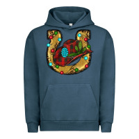 Pigment Midnight Navy Christmas Horseshoe Urban Hoodie - RanaPortraitStore