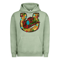 Pigment Oil Green Christmas Horseshoe Urban Hoodie - RanaPortraitStore