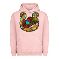 Pigment Salmon Christmas Horseshoe Urban Hoodie - RanaPortraitStore