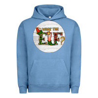 Pigment Pebble Blue What The Elf Christmas Urban Hoodie - RanaPortraitStore