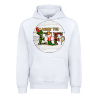 White What The Elf Christmas Urban Hoodie - RanaPortraitStore
