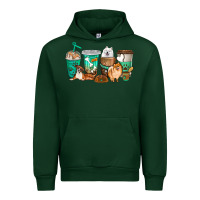 Forest Green dog coffee cups Urban Hoodie - texasbilliewilder