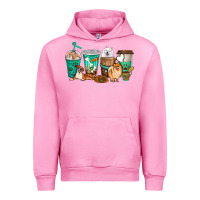 Fuchsia Pink dog coffee cups Urban Hoodie - texasbilliewilder