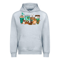 Heather Grey dog coffee cups Urban Hoodie - texasbilliewilder