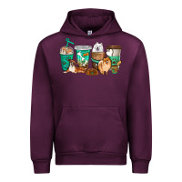 Mauve Wine dog coffee cups Urban Hoodie - texasbilliewilder
