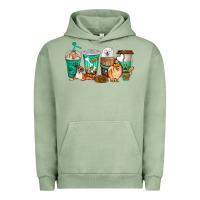 Pigment Oil Green dog coffee cups Urban Hoodie - texasbilliewilder