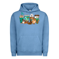 Pigment Pebble Blue dog coffee cups Urban Hoodie - texasbilliewilder