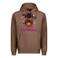 Chestnut small business afro messy bun Premium Hoodie - texasbilliewilder