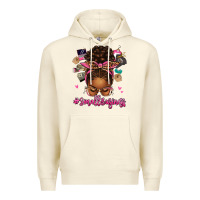 Sandshell small business afro messy bun Premium Hoodie - texasbilliewilder