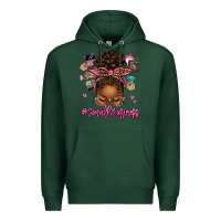 Sports Green small business afro messy bun Premium Hoodie - texasbilliewilder
