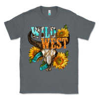 Charcoal Heather Western Wild West Rodeo Classic Tee - BundleAndBundleShop