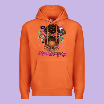 Premium Hoodie small business afro messy bun