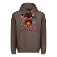 Coffee small business afro messy bun Premium Hoodie - texasbilliewilder