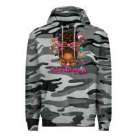 Slate Camo small business afro messy bun Premium Hoodie - texasbilliewilder