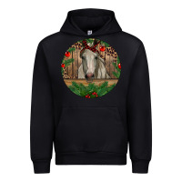 Black Christmas Horse Urban Hoodie - RanaPortraitStore