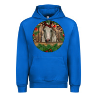 Cobalt Christmas Horse Urban Hoodie - RanaPortraitStore