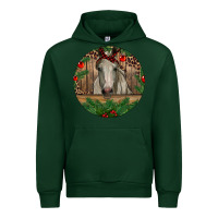 Forest Green Christmas Horse Urban Hoodie - RanaPortraitStore