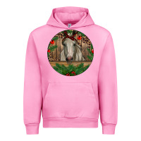 Fuchsia Pink Christmas Horse Urban Hoodie - RanaPortraitStore