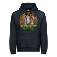 Navy Christmas Horse Urban Hoodie - RanaPortraitStore
