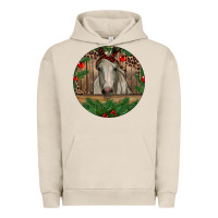 Pigment French Oak Christmas Horse Urban Hoodie - RanaPortraitStore