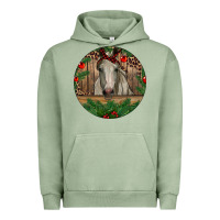 Pigment Oil Green Christmas Horse Urban Hoodie - RanaPortraitStore