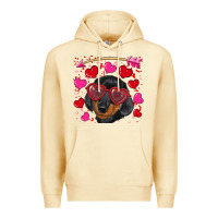 Valentine's Day  Dachshund Puppy Premium Hoodie | Teevron