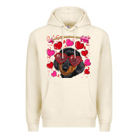 Tofu valentine's day  dachshund puppy Premium Hoodie - RanaPortraitStore