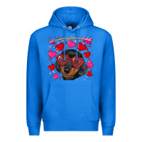 True Royal valentine's day  dachshund puppy Premium Hoodie - RanaPortraitStore