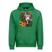 Emerald Western Christmas Cow Urban Hoodie - RanaPortraitStore