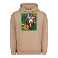 Pigment Burro Western Christmas Cow Urban Hoodie - RanaPortraitStore