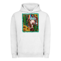 Pigment Lunar Rock Western Christmas Cow Urban Hoodie - RanaPortraitStore