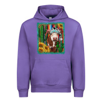 Tulip Western Christmas Cow Urban Hoodie - RanaPortraitStore