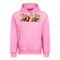 Fuchsia Pink farm animals coffee cups Urban Hoodie - texasbilliewilder