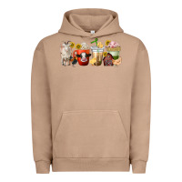 Pigment Burro farm animals coffee cups Urban Hoodie - texasbilliewilder