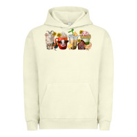 Pigment Pistachio farm animals coffee cups Urban Hoodie - texasbilliewilder
